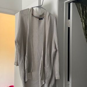 Gray knit cardigan